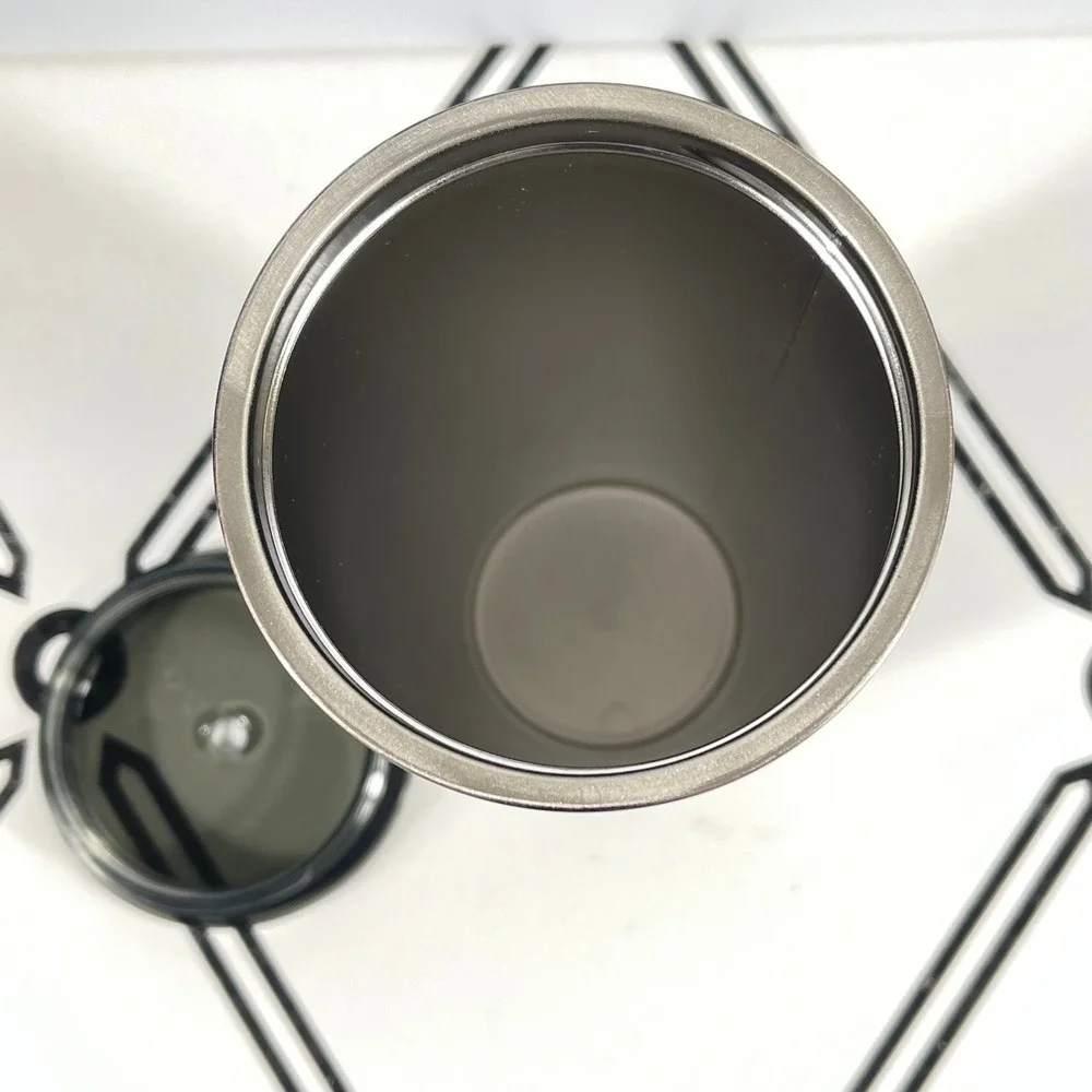 Starbucks Black Silver‎ Geometric Stainless Steel Cold Cup Tumbler 11000682